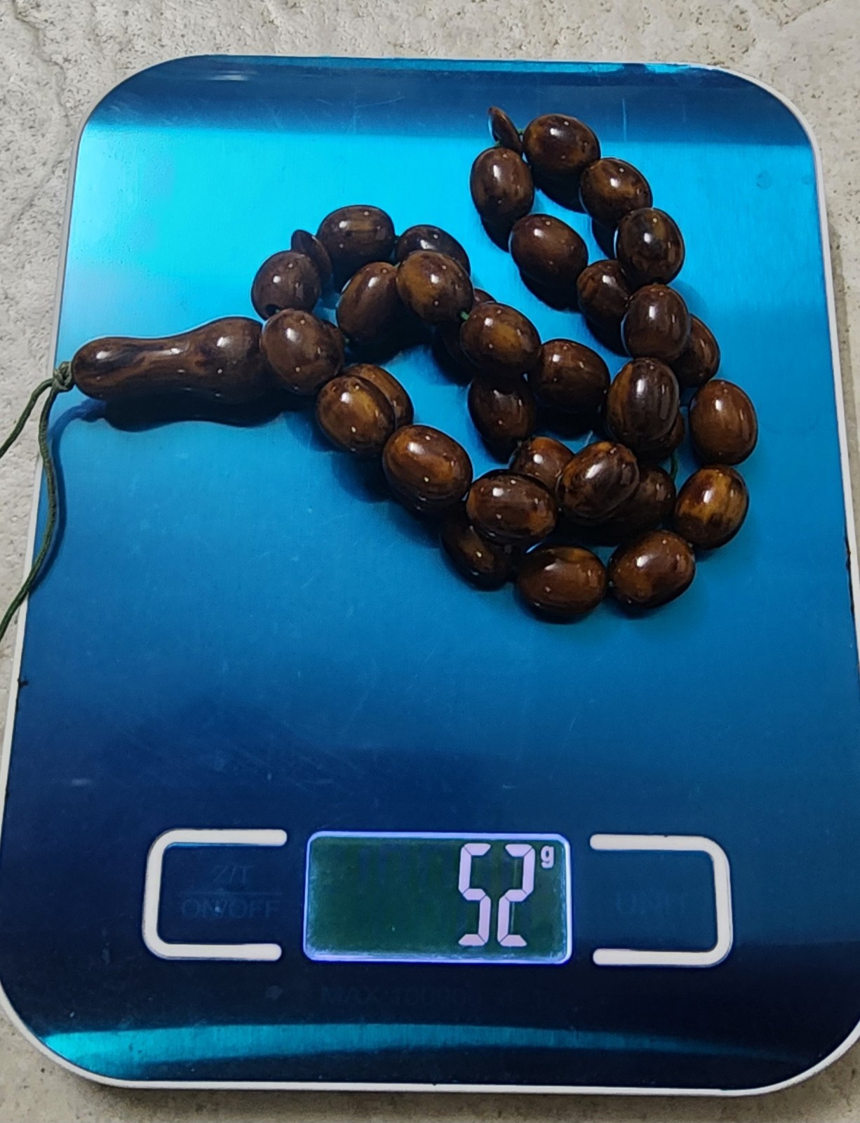 Antique Yellow Brown Butterscotch Amber bakelite islamic prayer beads MISBAHA