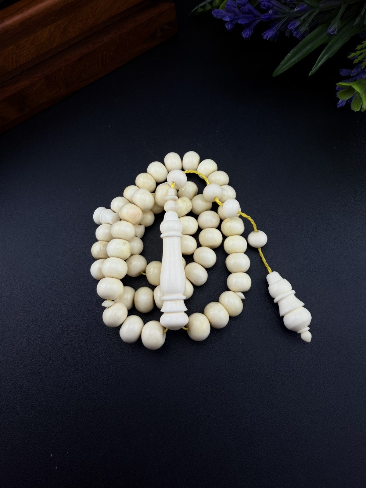 Vintage Camel Bone 51-bead Islamic Rosary Tasbih مسباح عضم جمل N811