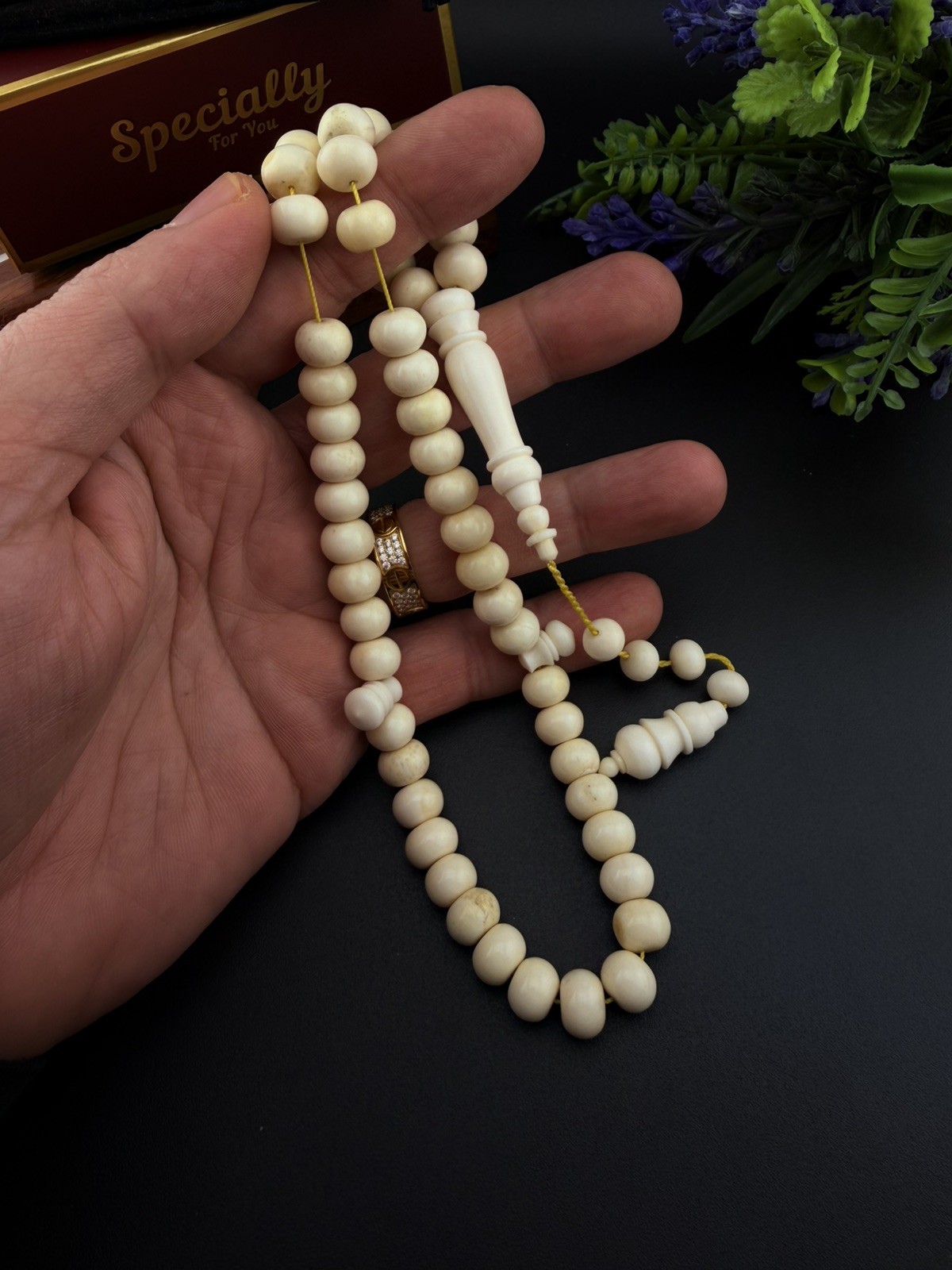 Vintage Camel Bone 51-bead Islamic Rosary Tasbih مسباح عضم جمل N811