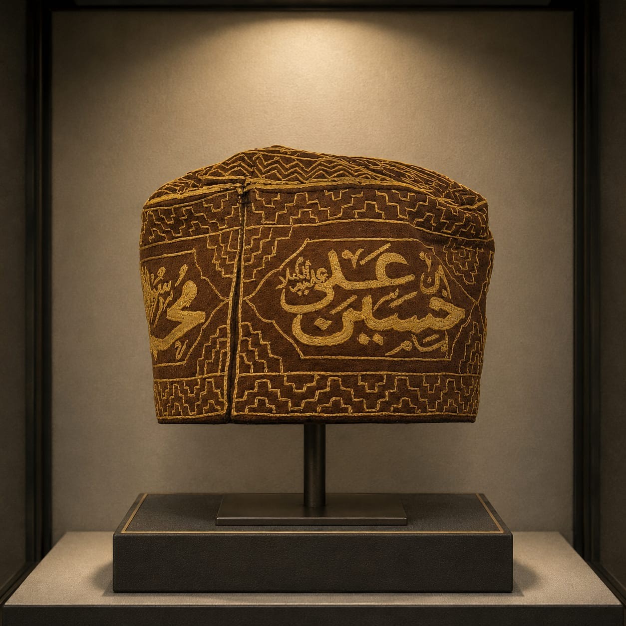 ottoman sufi or dervish Cap ( kolah e dervish) handembroided with quran Verses.