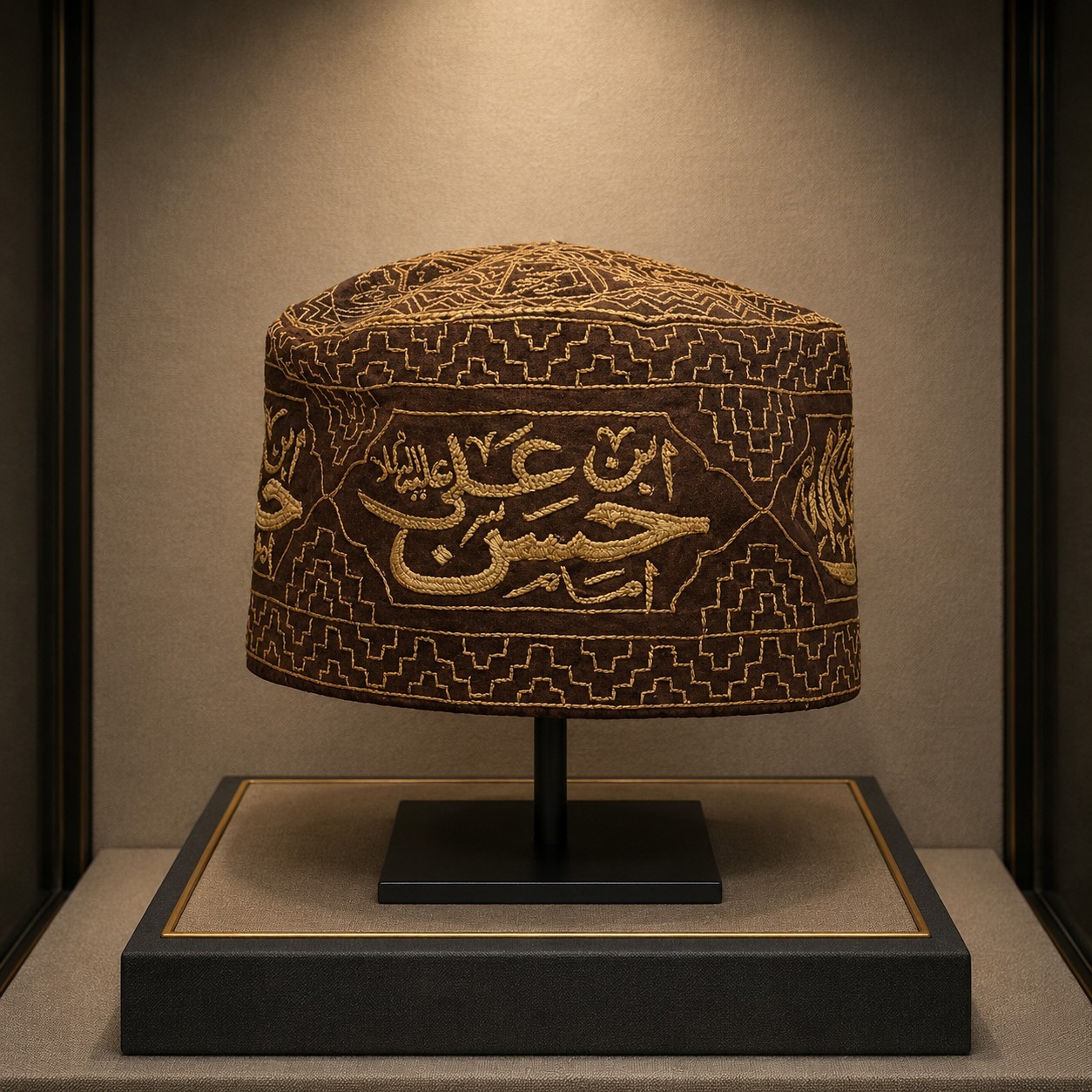ottoman sufi or dervish Cap ( kolah e dervish) handembroided with quran Verses.