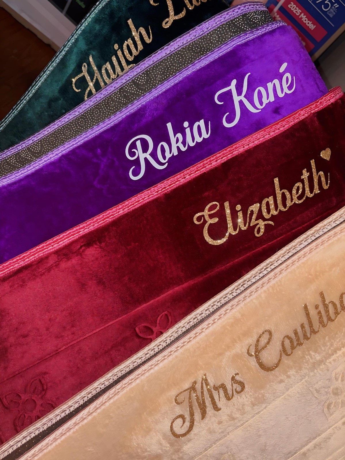 Personalized Thick Padded Velvet Prayer Mat, Premium Quality Prayer Rug