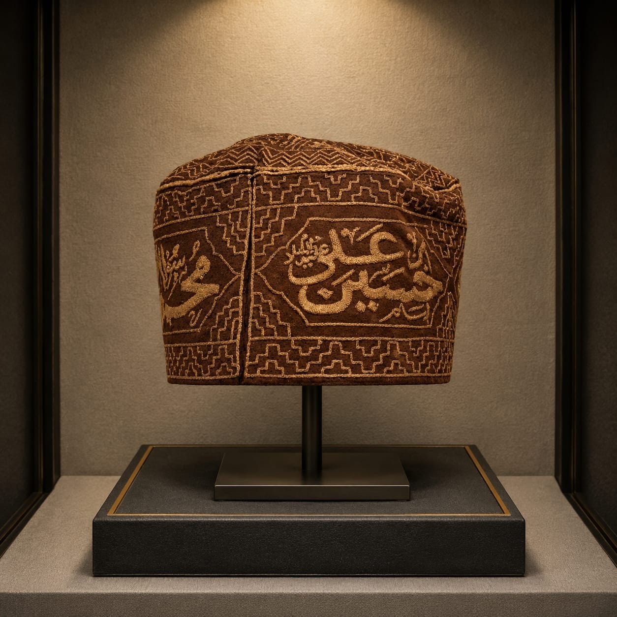 ottoman sufi or dervish Cap ( kolah e dervish) handembroided with quran Verses.
