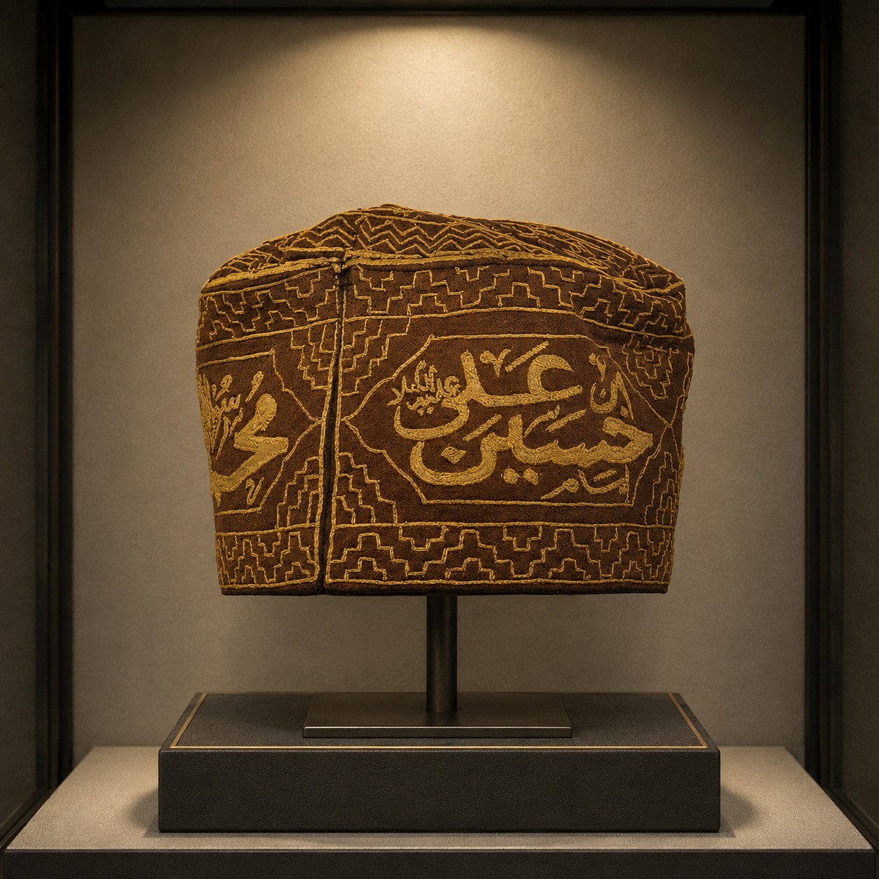 ottoman sufi or dervish Cap ( kolah e dervish) handembroided with quran Verses.