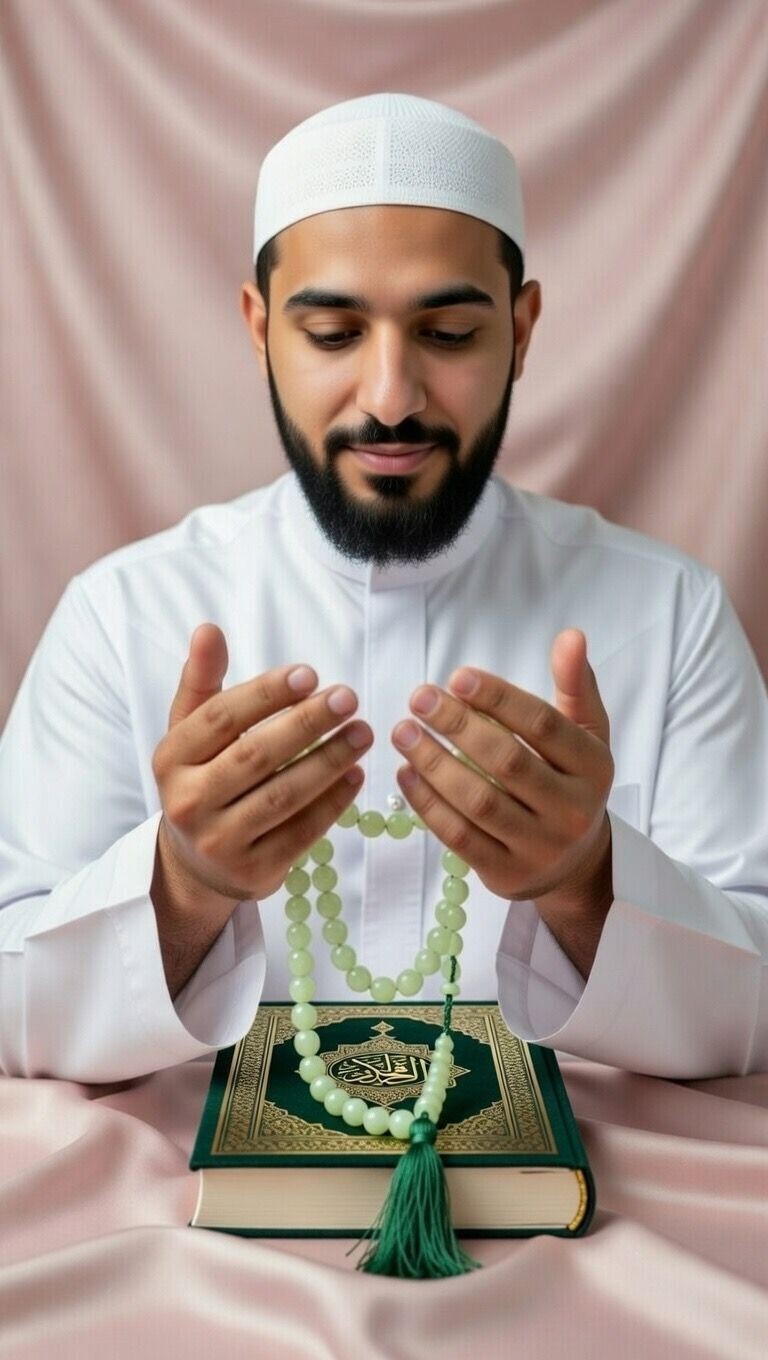 Prayer Islamic 99 Beads Neon Green Tasbih Ramadan Gift Tassel Light Weight