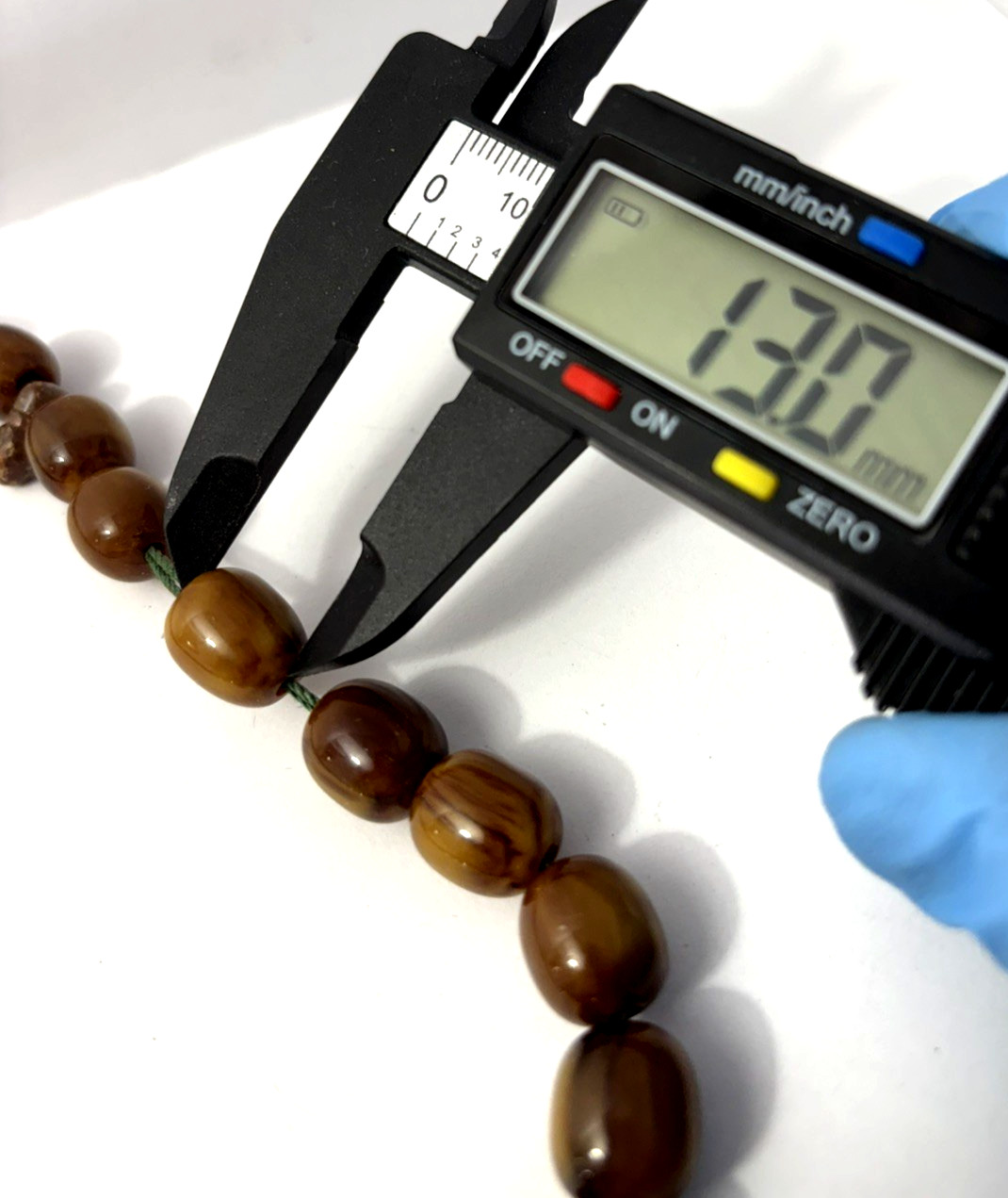 Vintage Bakelite Islamic Prayer Beads Tasbih Brown Butterscotch 18” 52g