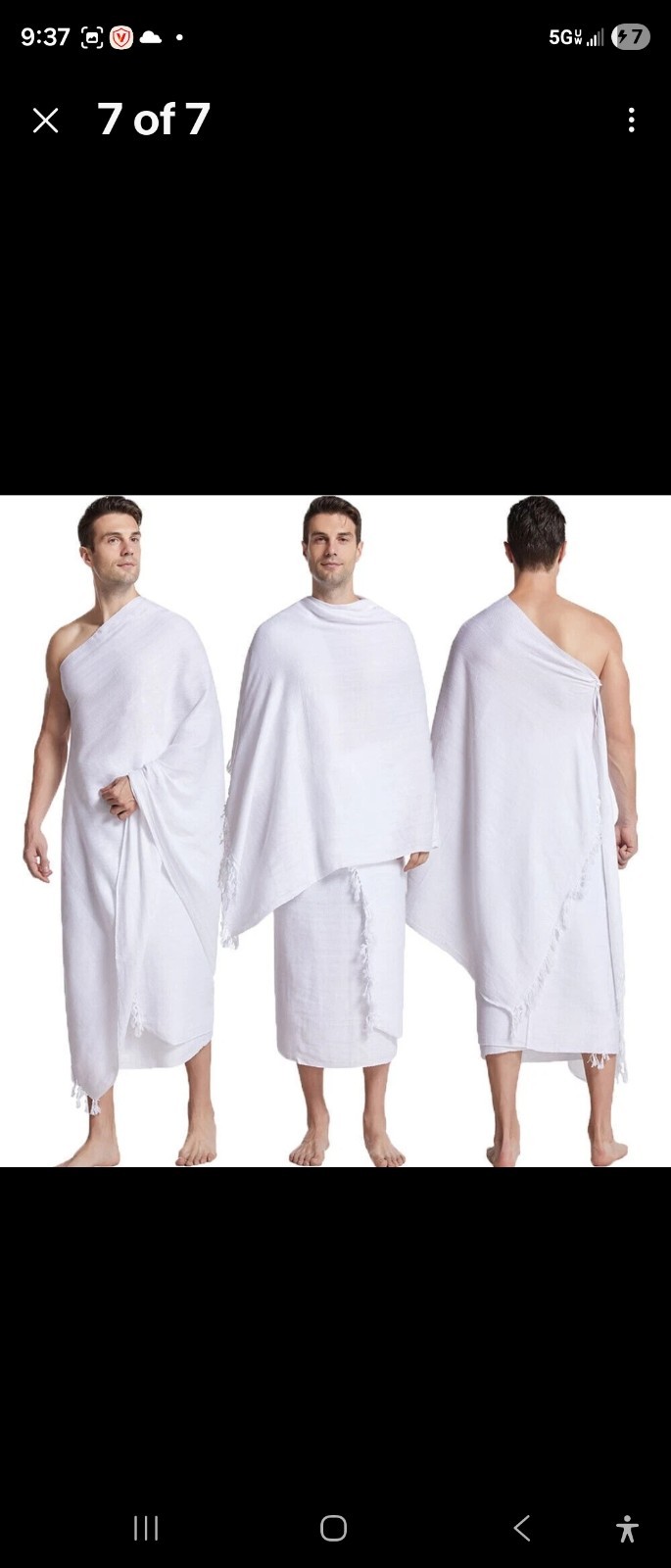2 Pieces 100% Cotton Ihram Ehram Ahram for Umrah Hajj for Muslim Men 