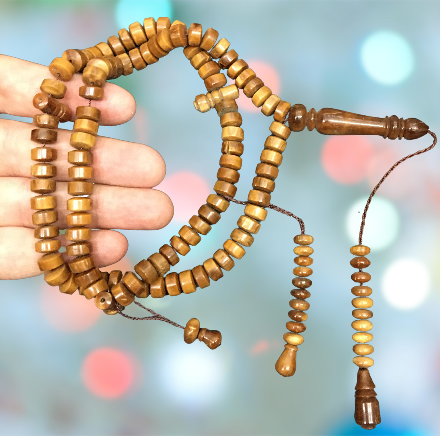 Prayer Beads kuka inlaid 100 Tasbih Tasbeeh Islamic Masbaha coca kokk كوك لوكس
