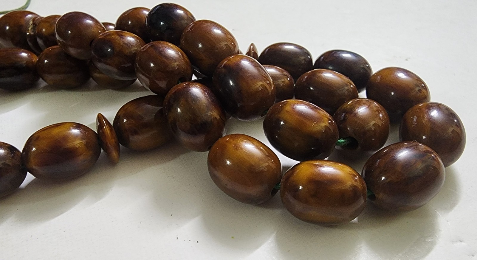 Antique Yellow Brown Butterscotch Amber bakelite islamic prayer beads MISBAHA
