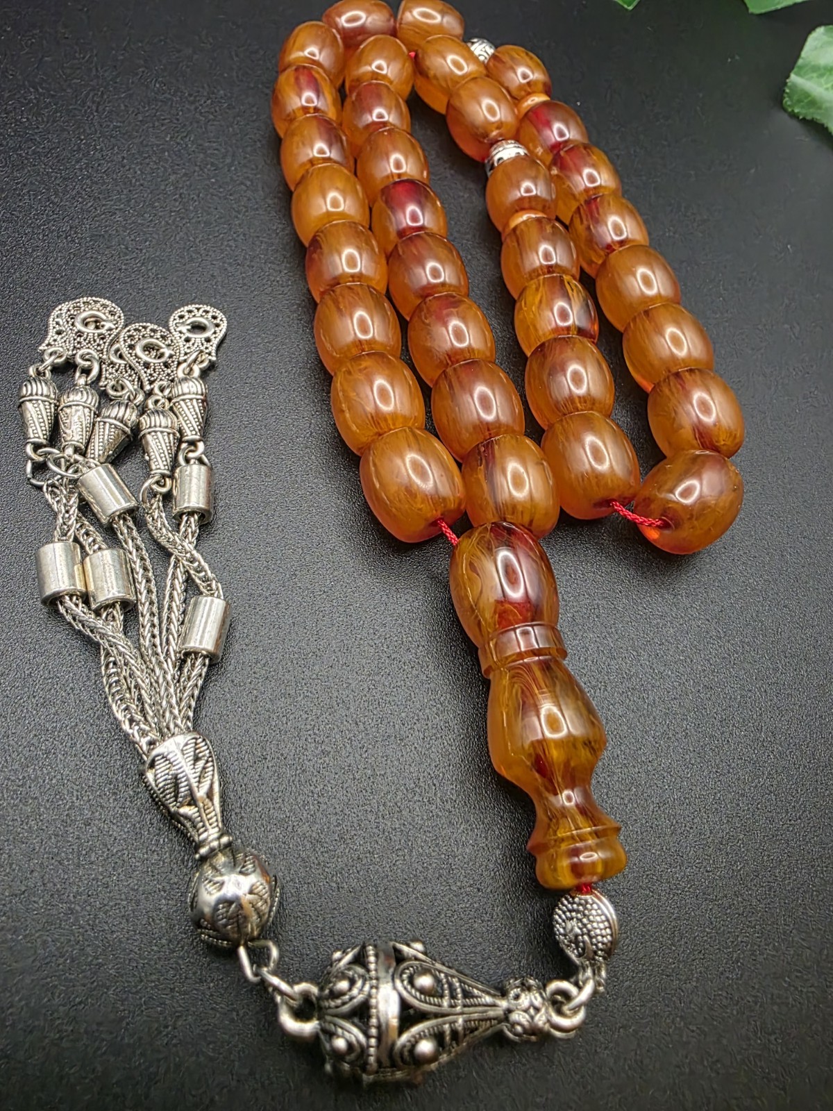 Collectible Miske ISLAMIC PRAYER ROSARY 33 Beads Misbah مسباح سبحة مسكي
