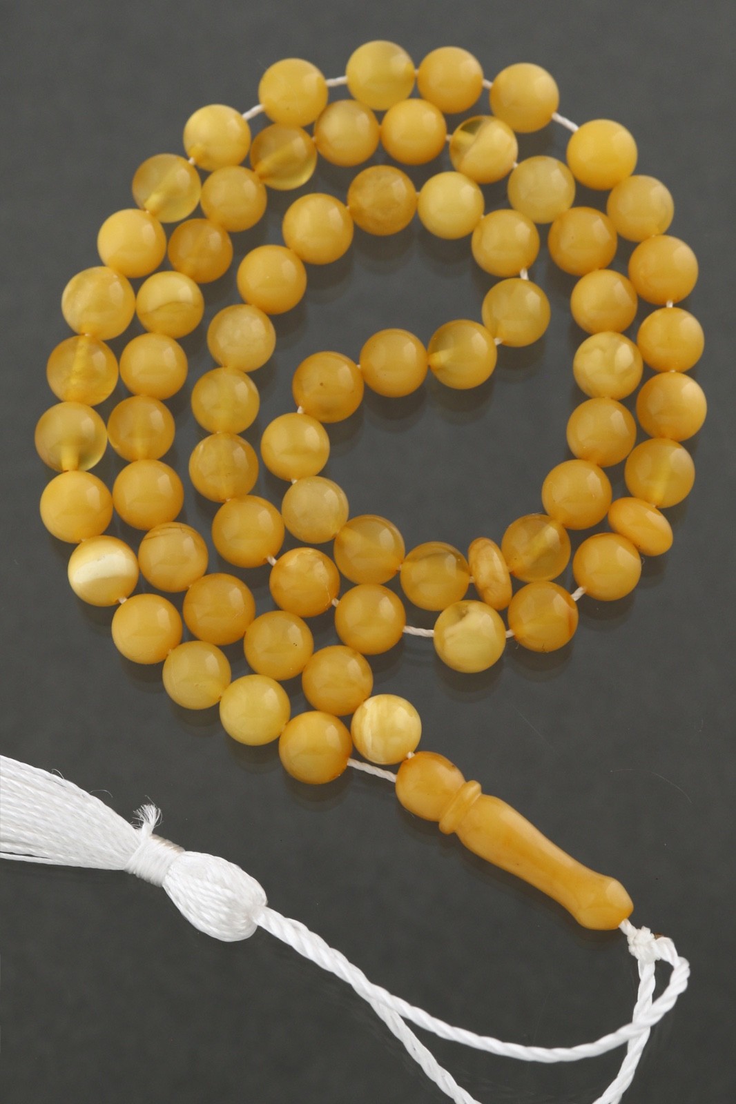 Islamic 66 Round Prayer Beads 6mm Genuine BALTIC AMBER TASBIH 10.9g 250813-9