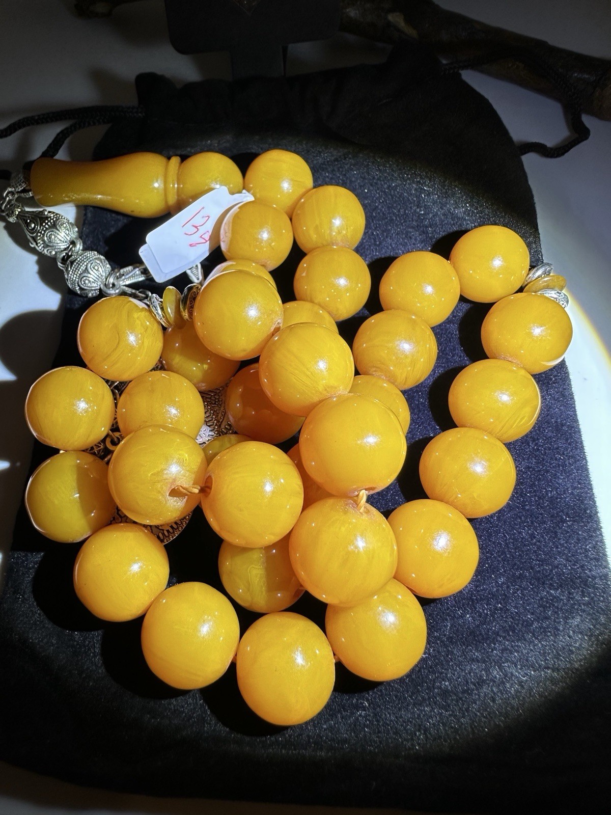 Collectible Misky 33 Beads Islamic Rosaryمسبحة مسباح مسكي جودة عالية خراطة يدوية